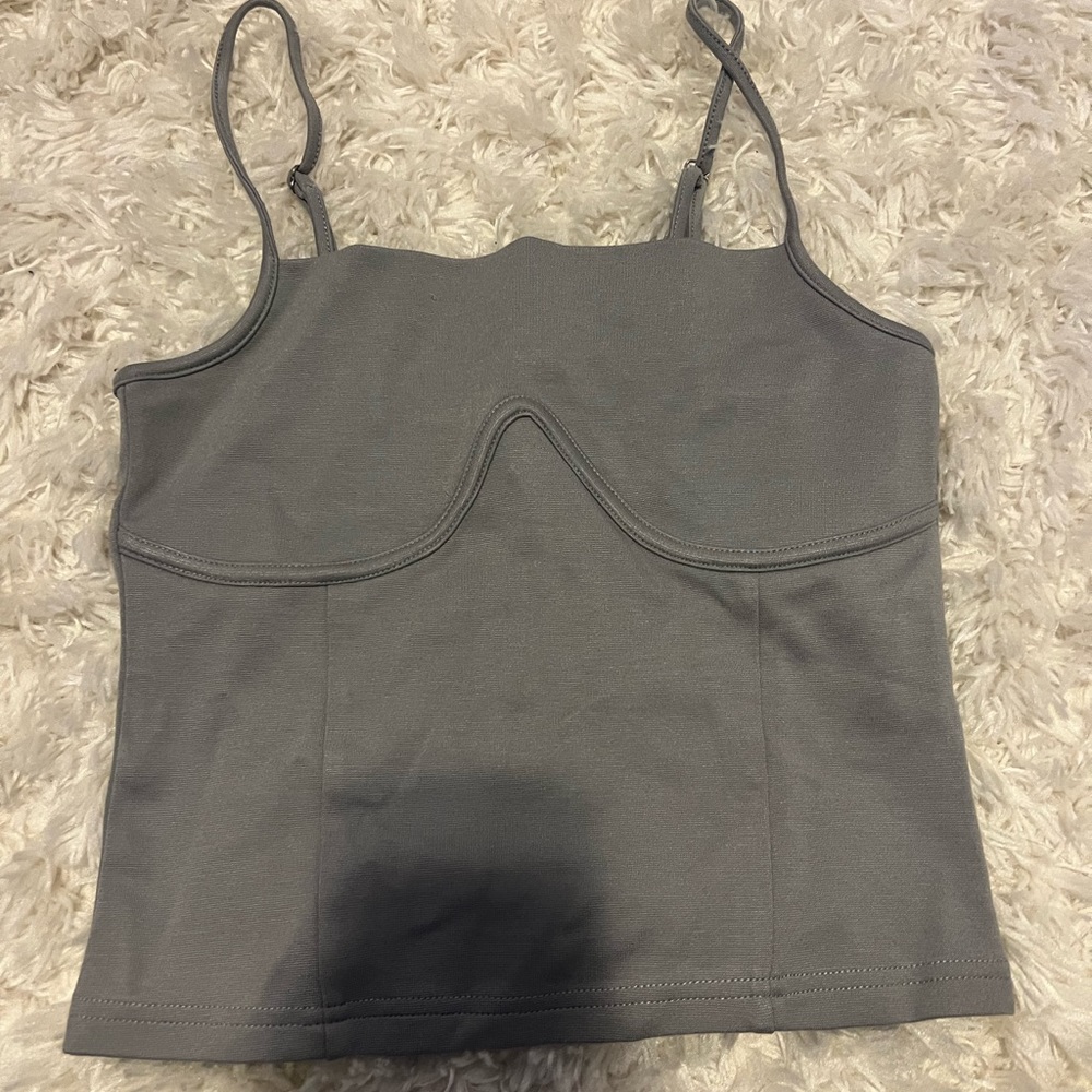 Grey under wire tank top